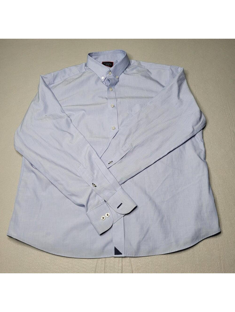 Untuckit Shirt Mens Large Long Sleeve Button Front Casual Checks Blue